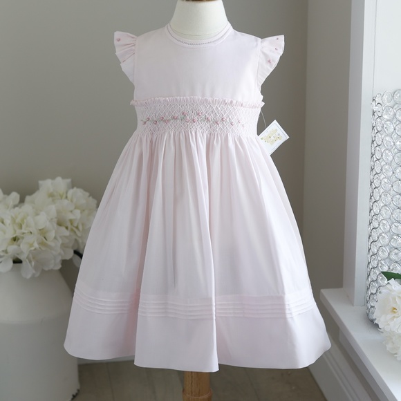 Rose Garden Collection Fly Sleeve Dress Pink Feltman Brothers NWT SPRING SUMMER - Picture 2 of 8